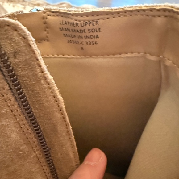 New House Of Harlow 1960 Boots Tan Leather/Suede Block Heel Women’s Size 39/8 - Picture 5 of 8